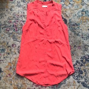 Thyme & Honey Sleeveless Top with Scallop Detail